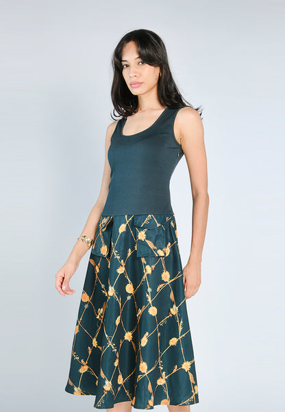 Nobleza Galen Sleeveless Dress (D.Green)