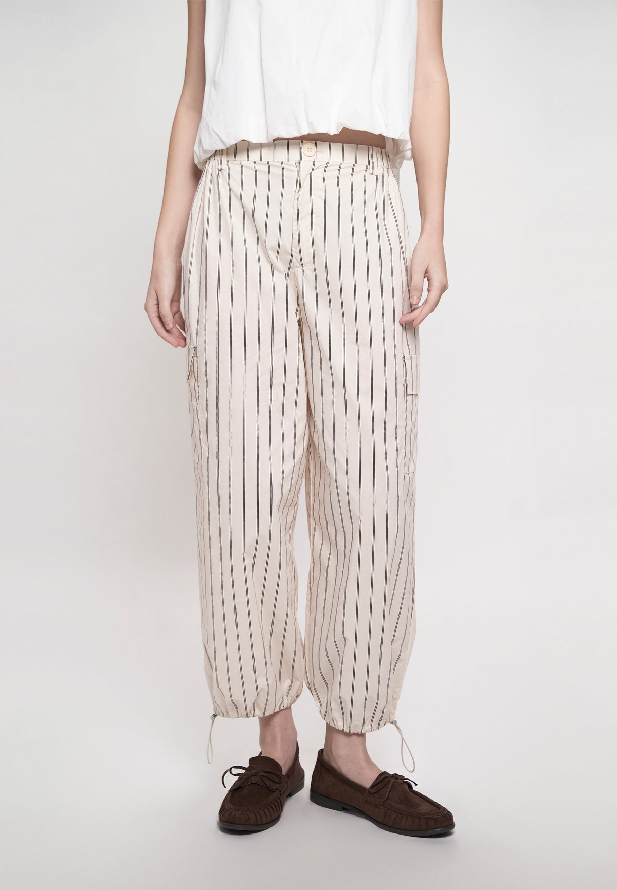 Gambry Pants (Striped Cream)