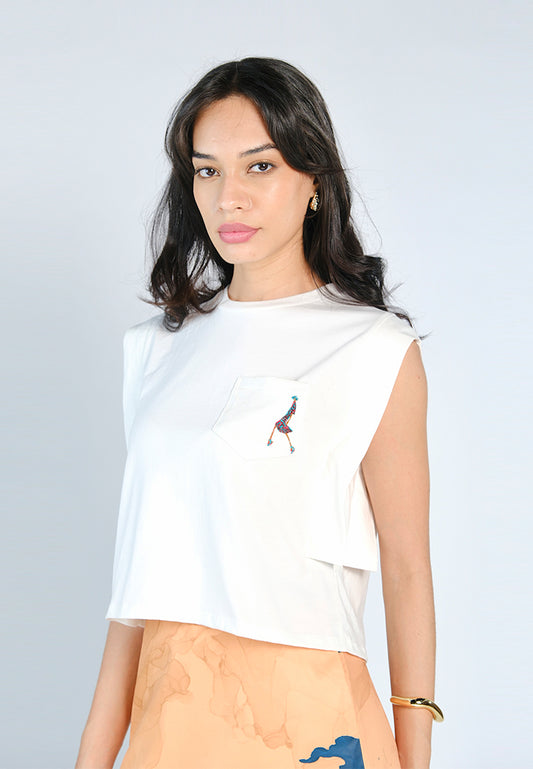 Nobleza Garreth Sleeveless Top (Off white)
