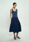 Garett Sleeveless Dress (Navy)