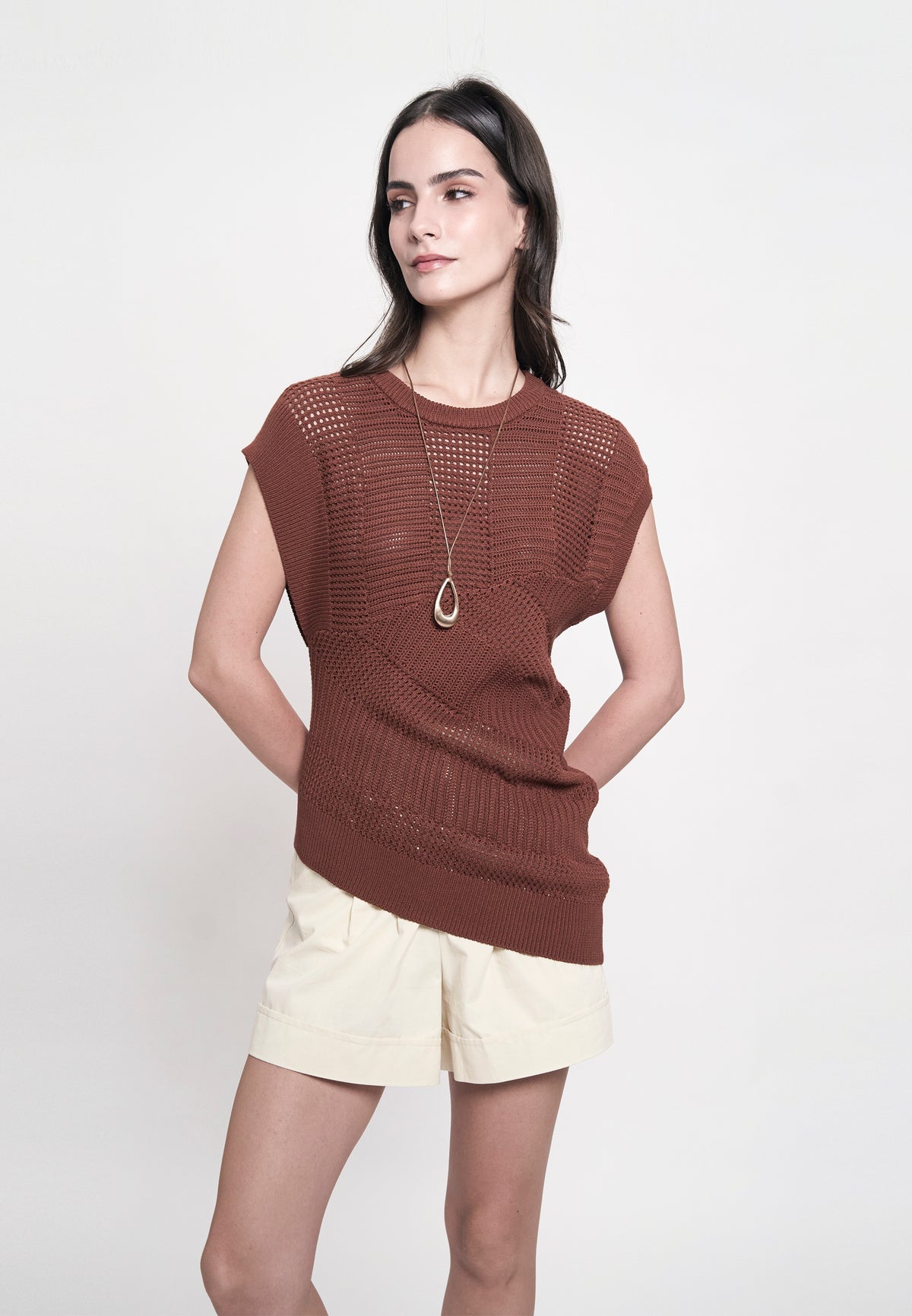 Garnier Extended Sleeve Top (Toffee)