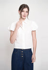 Gemma Shorts Sleeve Top (Offwhite)