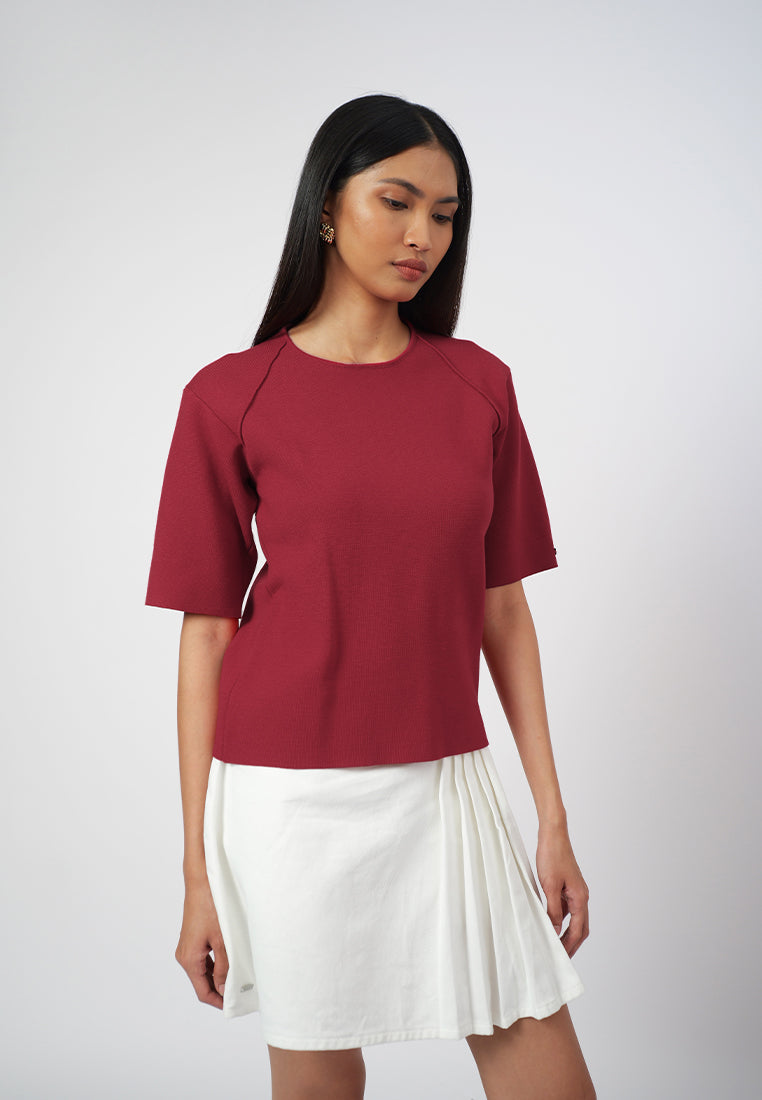 Raf Gemma Short Sleeve Top (Red)