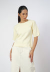 Raf Gemma Short Sleeve Top (Yellow Butter)