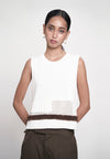 Genra Sleeveless Top (Spot Print Offwhite)