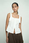 Gentry Sleeveless Top (Offwhite)