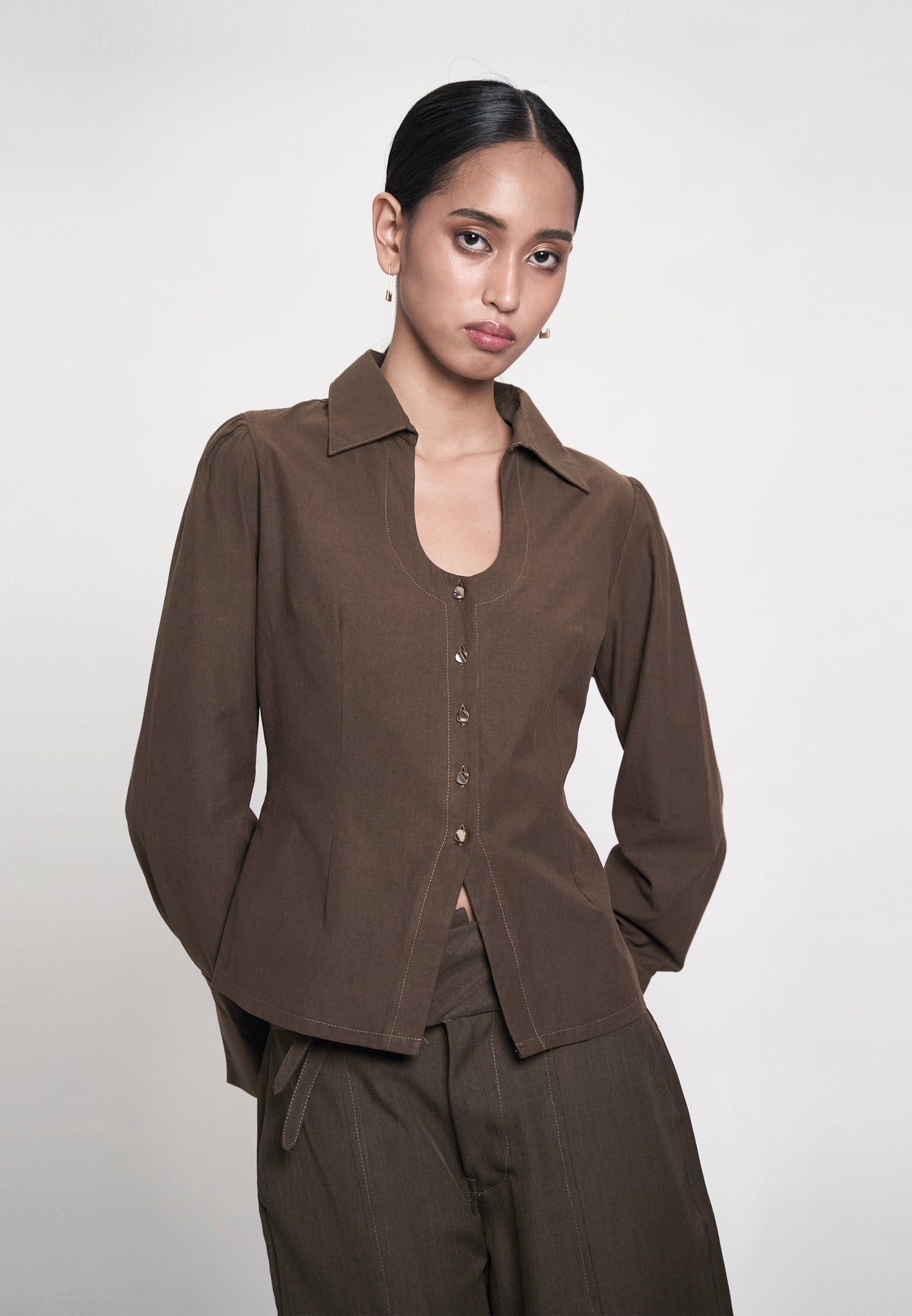 Germa Long Sleeve Top (Brown)