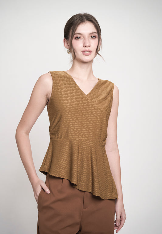 Gilly Sleeveless Top (Toffee)