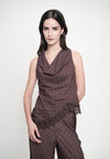 Giorgia Sleeveless Top (Printed Brown )