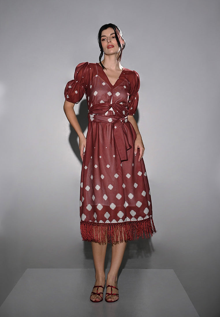 RAF Glassgow Short Sleeve Dress W/Inner (Burgundy)