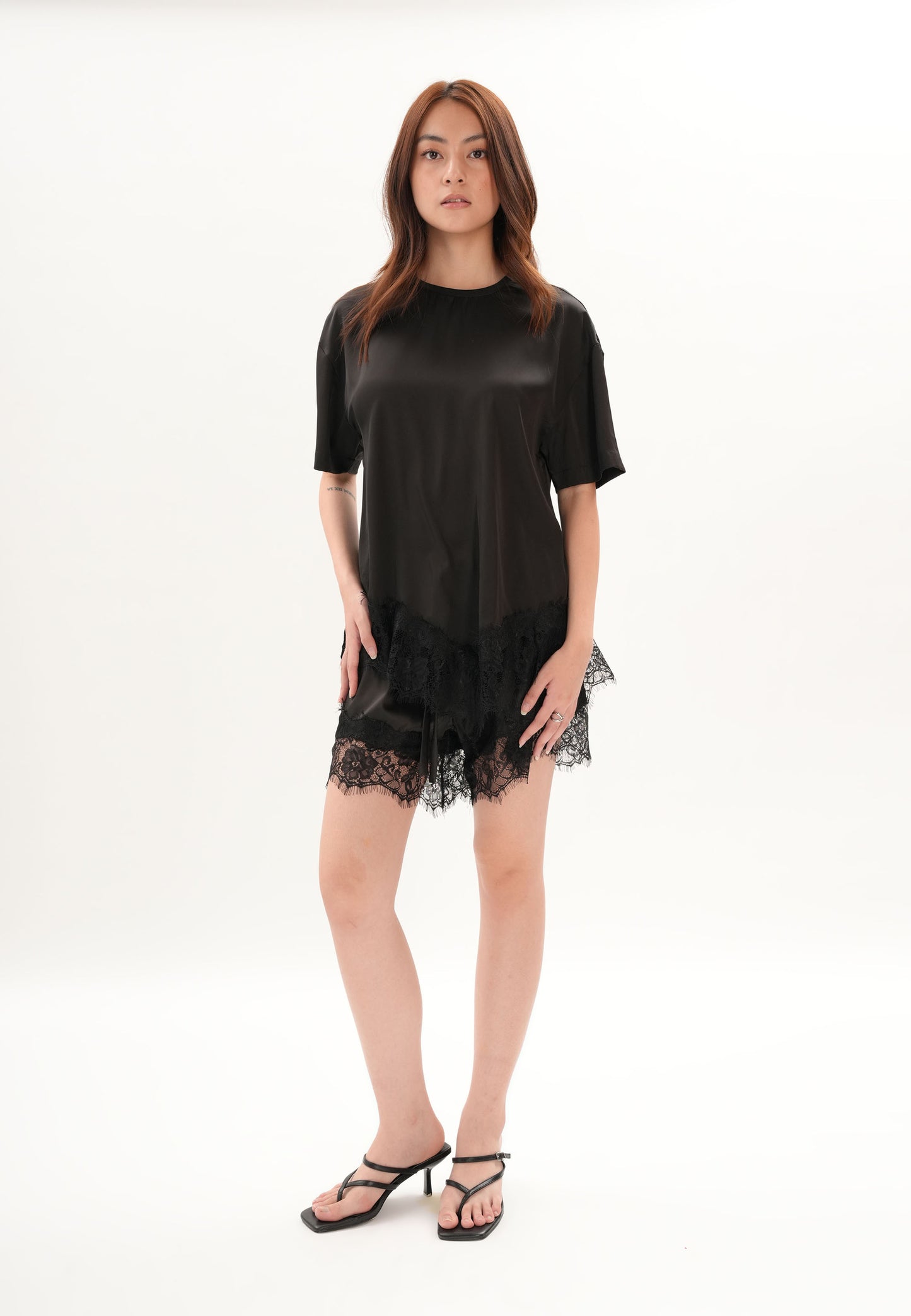 Archetype Refined Glossy Short Sleeve Top (Black)