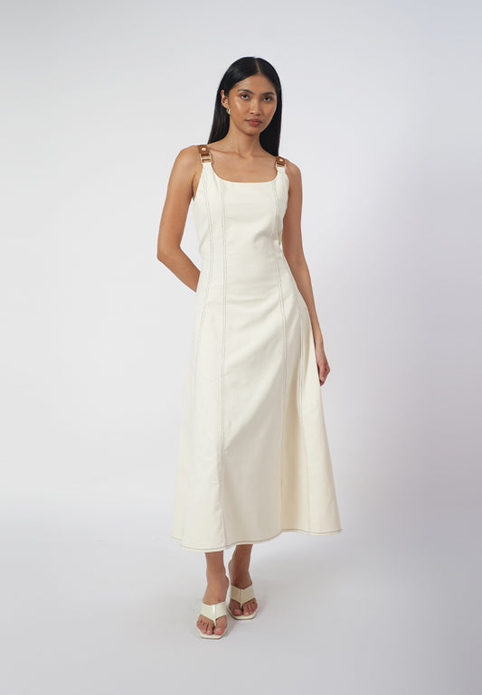 Raf Goyard Sleeveless Dress (Cream)