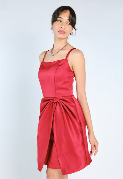 Mark Bumgarner X Vania Romoff For Plains & Prints Grace Sleeveless Dress (Red)