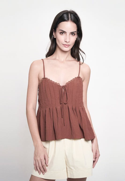 Grady Sleeveless Top (Toffee)