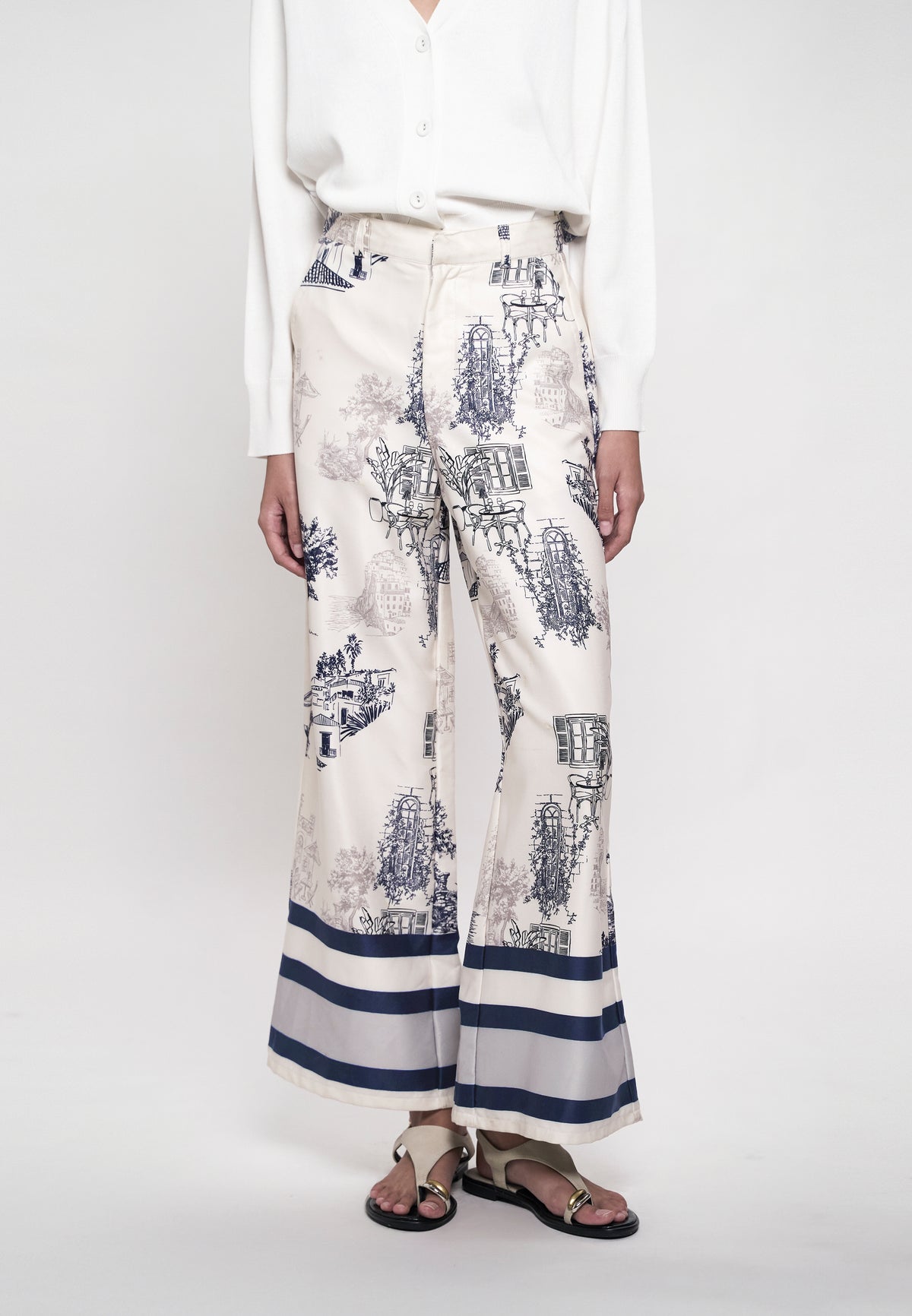 Greece Pants (Printed Taupe)
