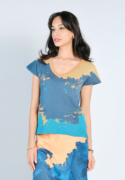 Nobleza Griffith Extended Sleeve Top (Multi)