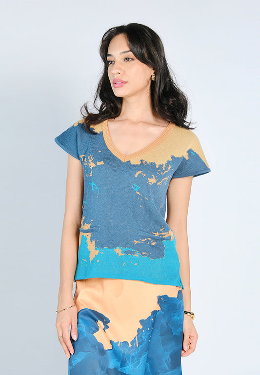 Nobleza Griffith Extended Sleeve Top (Multi)