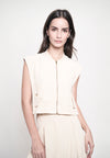 Grifyn Sleeveless Top (Light Beige)