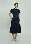 Gustava Extended Sleeve Dress (Navy)