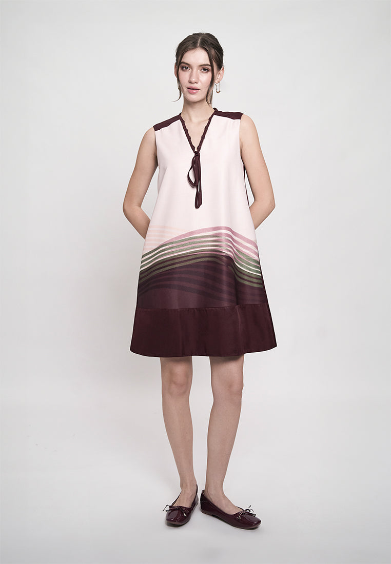 Gyselle Sleeveless Dress (Spot Print Pink)