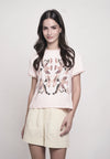 Gyselle Short Sleeve Shirt Top (Spot Print Pink)
