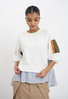 Raf Hadley Quarter Sleeve Top (White)
