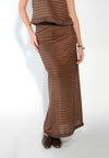 Sari- Sari Hanabi Skirt (Brown)