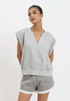 Raf Hana Extended Sleeve Top (Gray)