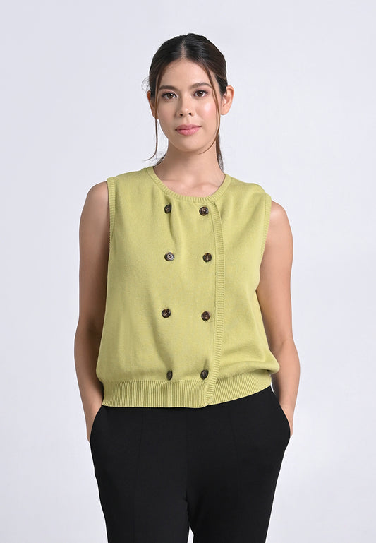 Archetype Travel Hardy Sleeveless Vest Top (Chartreuse)