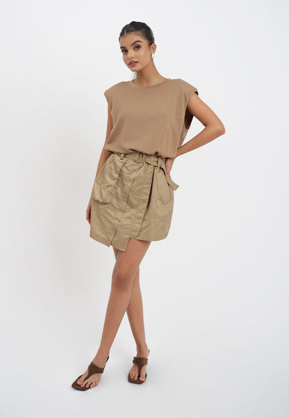 Raf Harper Sleeveless Dress (Khaki)