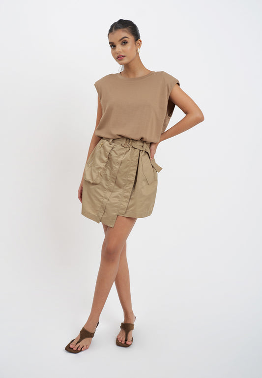 Raf Harper Sleeveless Dress (Khaki)