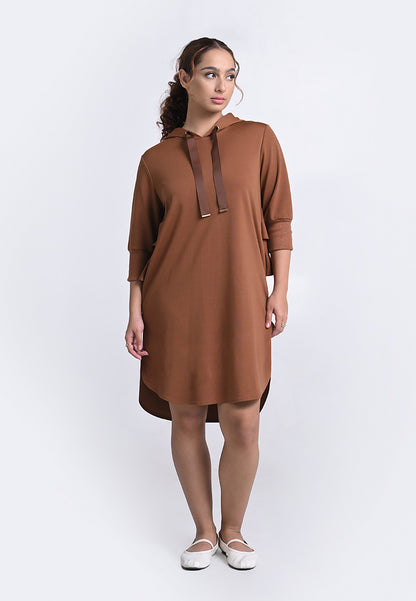Archetype Travel Healy Quarter Sleeve Dress (Toffee)