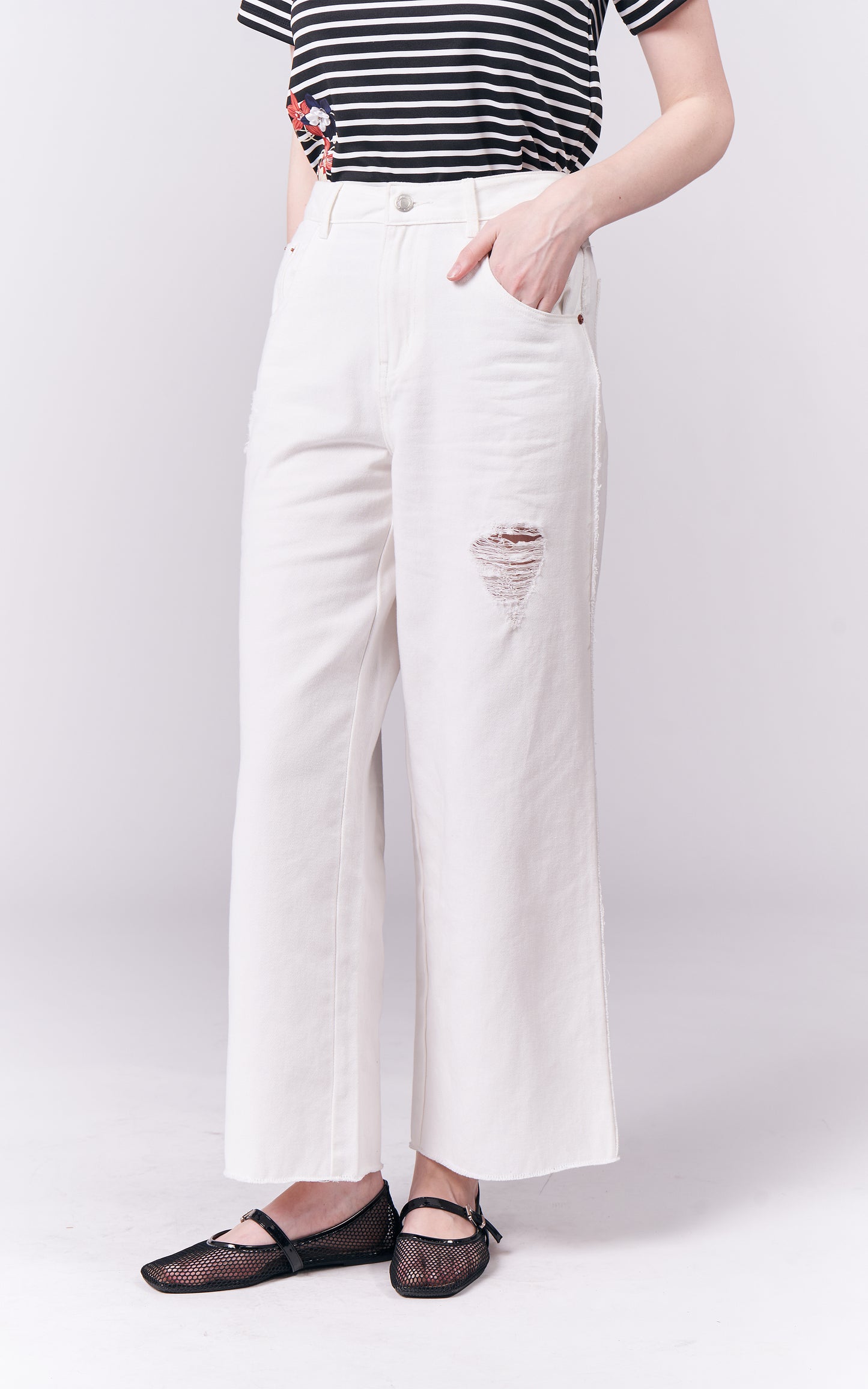 DNM Studios Hennessy Denim Pants (Offwhite)