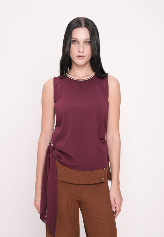 Honeydrew Sleeveless Top (Wine)