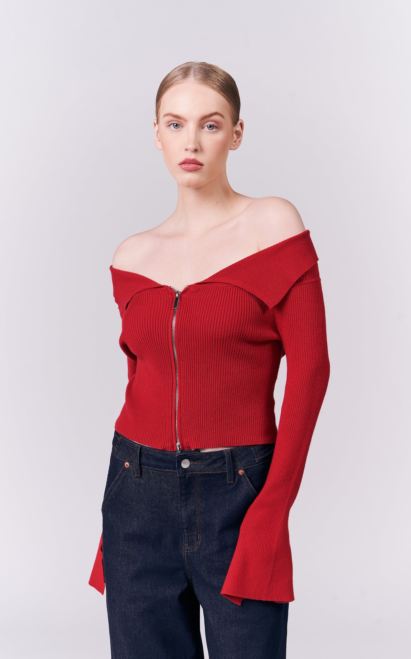 DNM Studios Hopee Long Sleeve Top (Red)