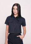 Howell Short Sleeve Top (Navy)