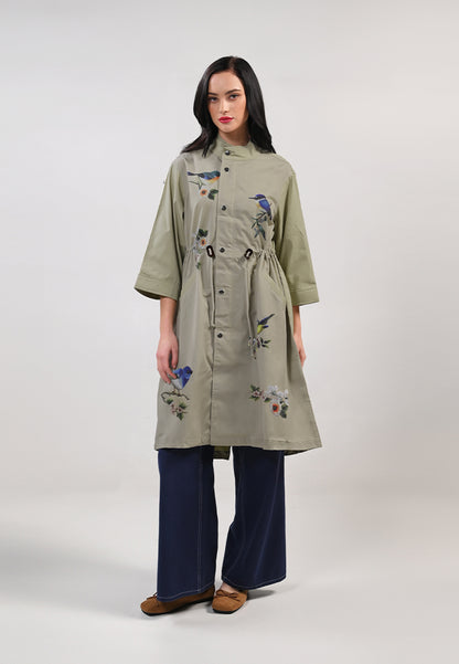 Raf Ibbley Quarter Sleeve Dress (Sage)
