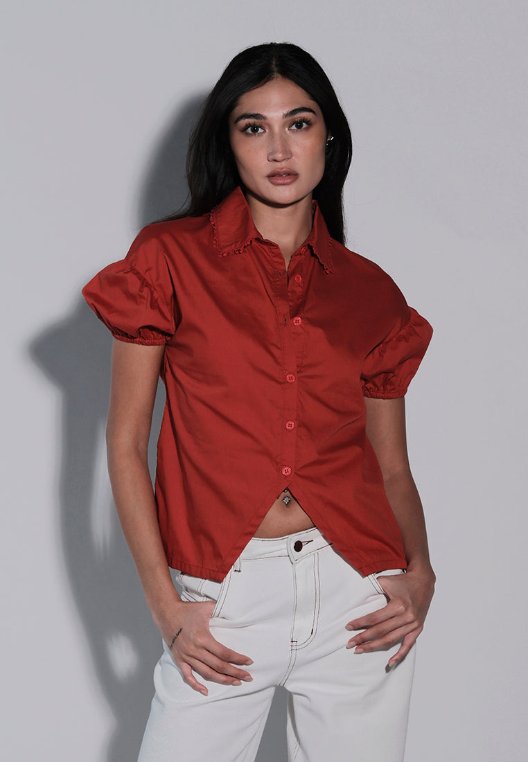 Holiday 2025 Ibhya Short Sleeve Top (Red)
