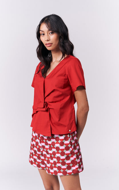 Icylin Short Sleeve Top (Red)