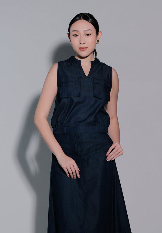 Holiday 2025 Idha Sleeveless Top (Navy Blue)