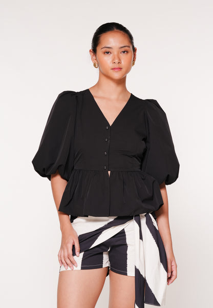 Raf Igara Quarter Sleeve Top (Black)