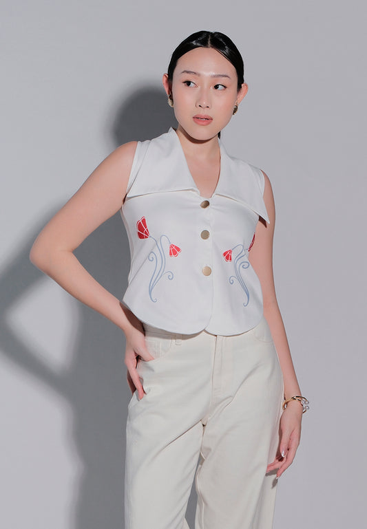 Holiday 2025 Ikshan Sleeveless Top (Off White)