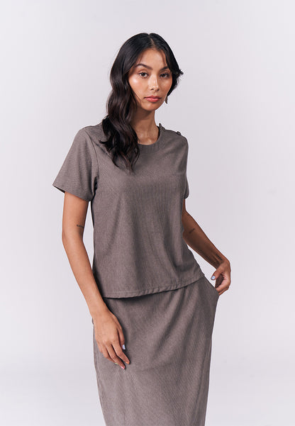 Ilex Short Sleeve Top (Gray)
