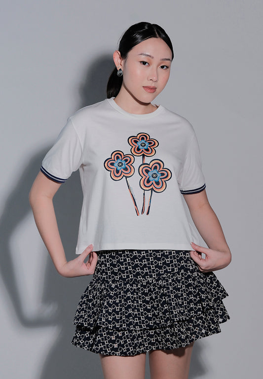 Holiday 2025 Illiam Short Sleeve Top (Off white)