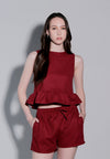 Holiday 2025 Imma Top And Shorts Set Top (Burgundy)