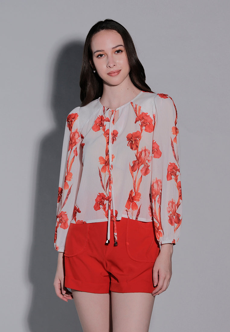 Holiday 2025 Indee Long Sleeve Top (Printed Red)