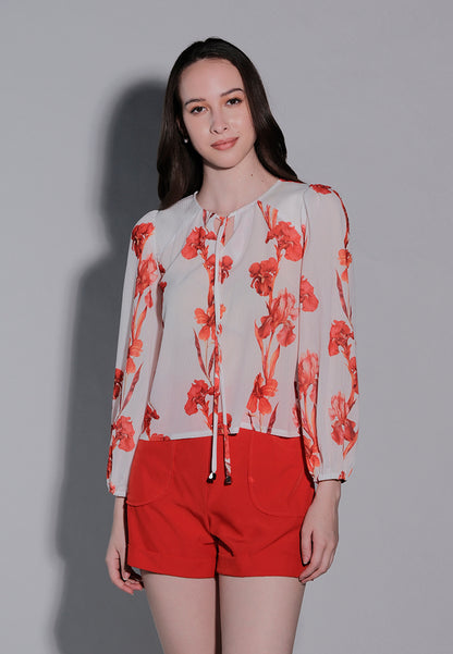 Holiday 2025 Indee Long Sleeve Top (Printed Red)