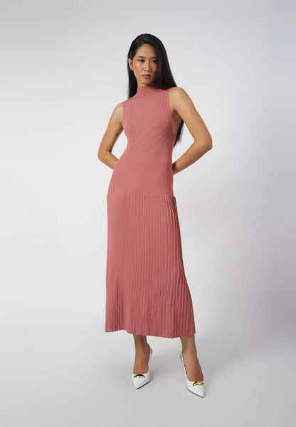 Raf Inez Sleeveless Dress  (Dark Rose)