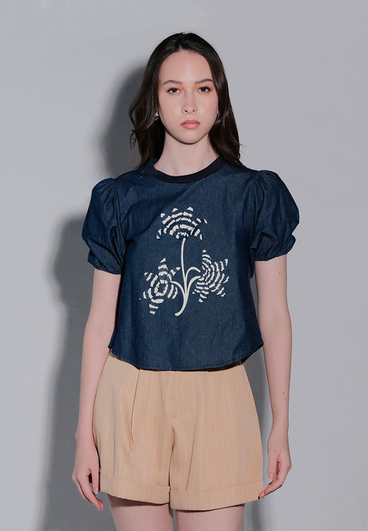 Holiday 2025 Ipsy Short Sleeve Top (Navy Blue)