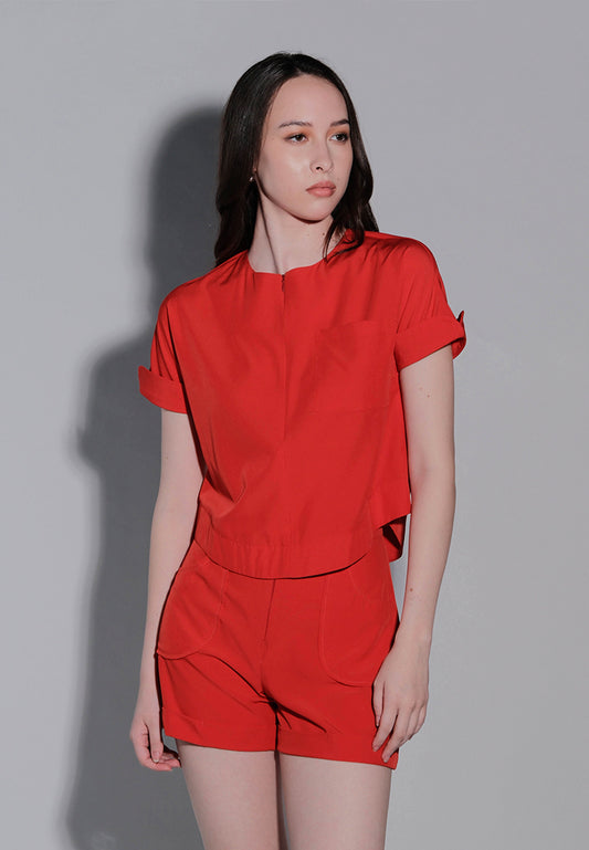 Holiday 2025 Irving Short Sleeve Top (Red)